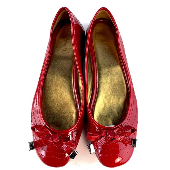 Michelle D Ballet Flats Patent Leather Slip On - Picture 2 of 10